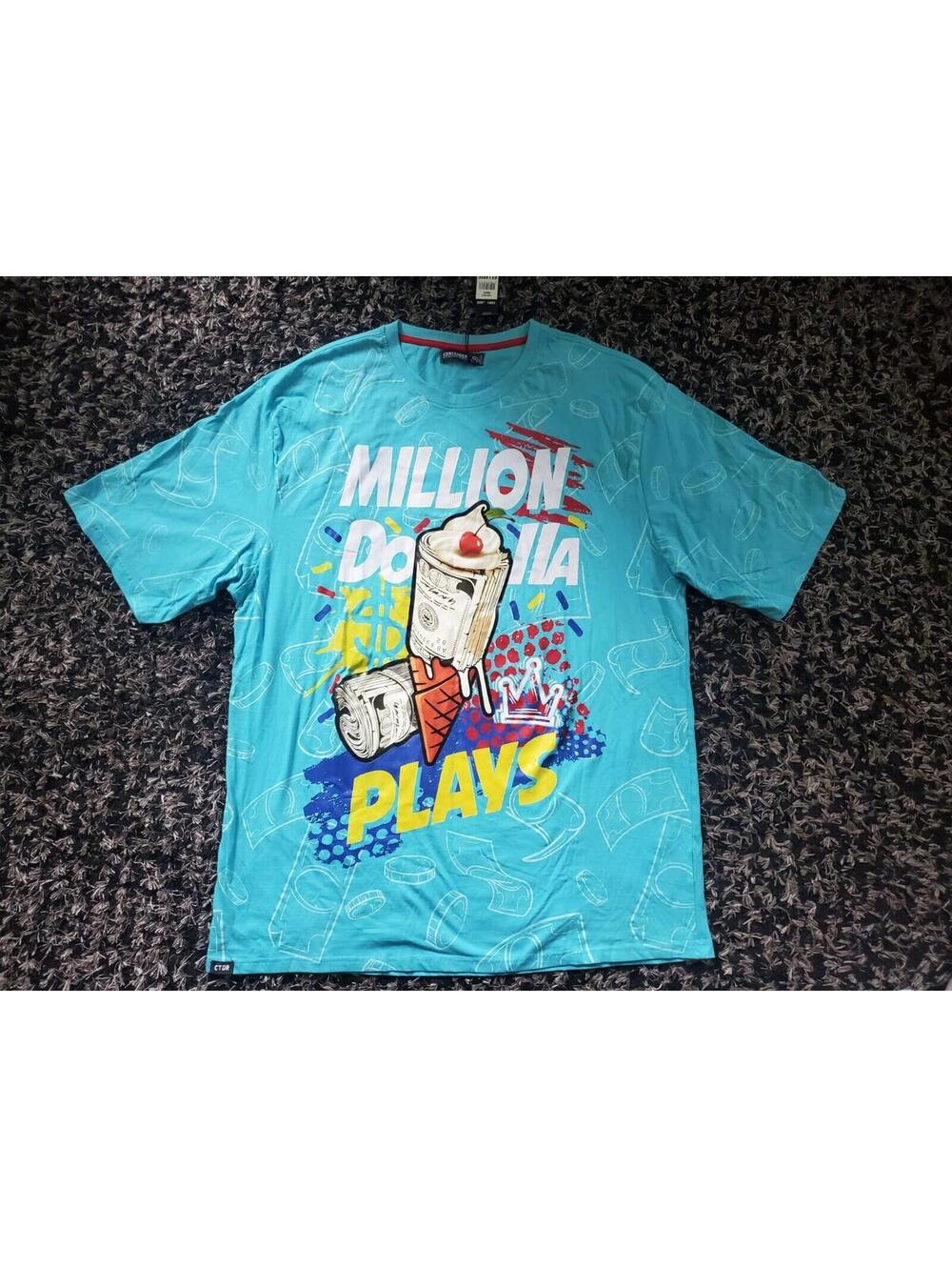 Contender 6XL T Shirt Million  Dolla $$ Money Ice Cream NWT Graphic Shirt